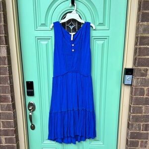 Matilda Jane Women’s Size Medium Blue Tiered Ruffled Sundress
